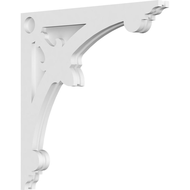1 7/8"W X 22"D X 22"H Sellek Architectural Grade PVC Corbel, 22" H x 22" W x 1.875" D