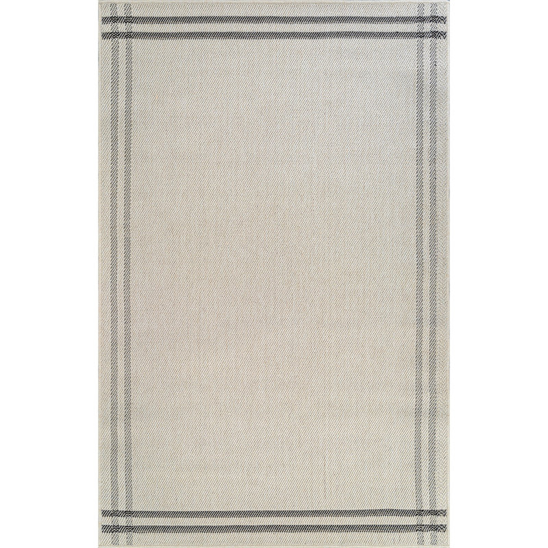 Indoor Outdoor Area Rug, Rectangle 9' x 12', Ivory