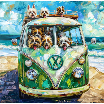 LA16 Animal Giclee Canvas Wall Art, 36 x 36 in, White Floating Wood Frame
