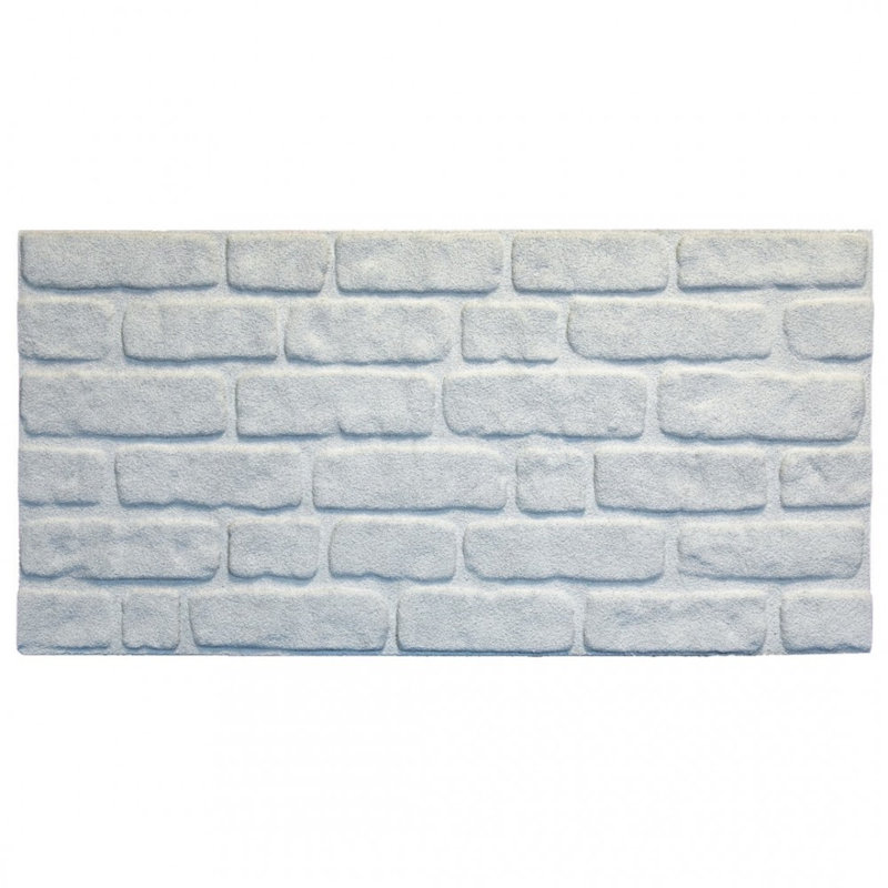 Falkirk Uffcott 39.4" x 19.7" Faux Brick 3D Wall Panelling in White Grey (5-Pack), White