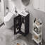 Meuble-lavabo de 20 po avec lavabo, armoire avec porte à fermeture douce, support de rangement, tablette réglable-662866710