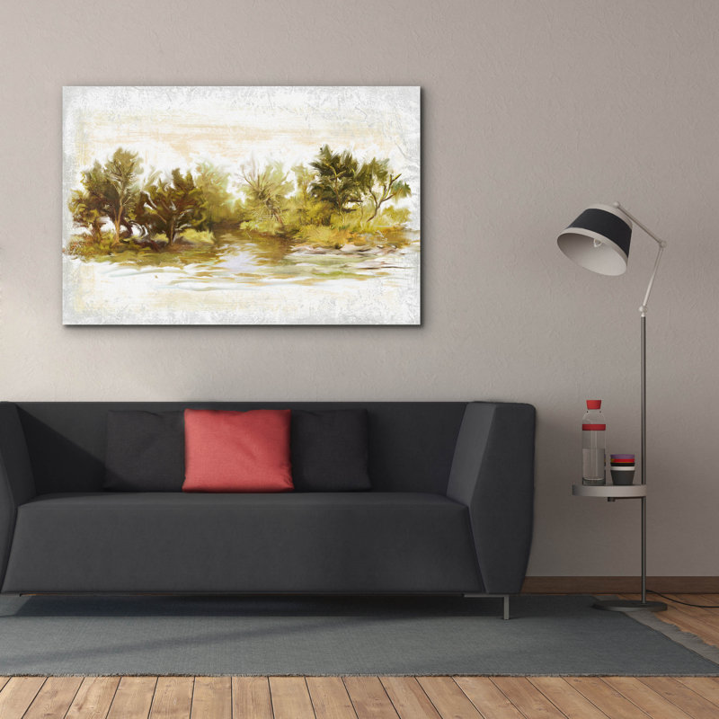 «River Bank Bend» par Art Licensing Studio, art mural sur toile, H 40 po x l 60 po x P 1,5 po