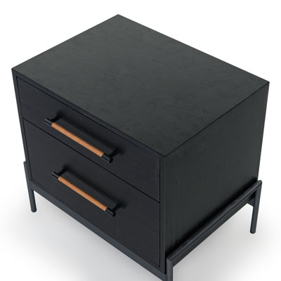 Kufeldt 26" W 2-Drawer Manufactured Wood Nightstand
