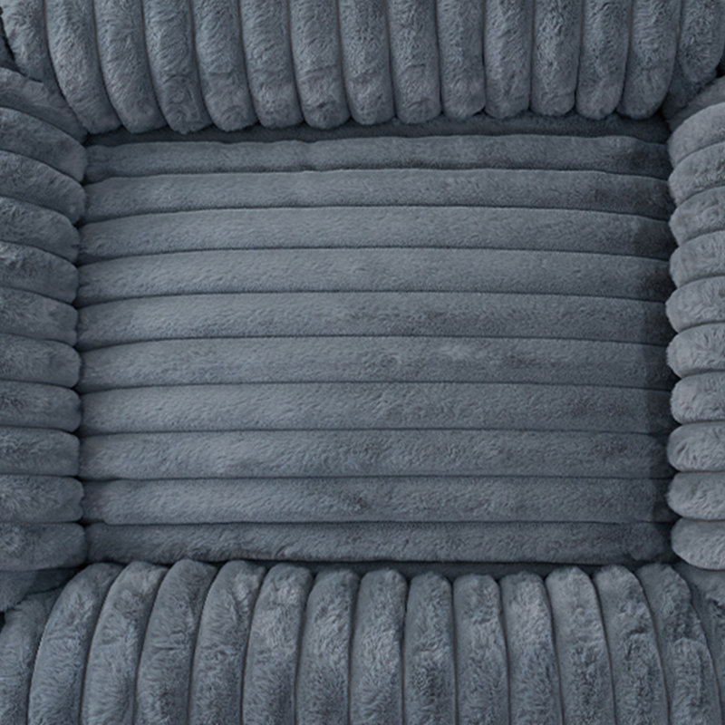 Faux Fur Pet Bed, Medium (20cm H x 92cm W x 69cm D), Dark Grey