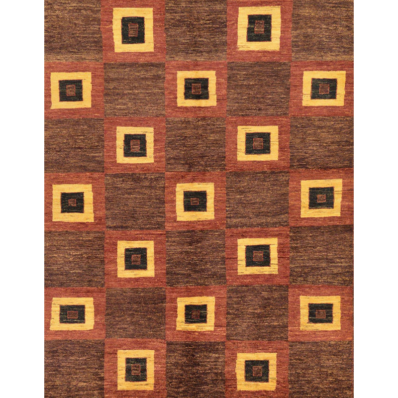 Tapis décoratif multicolore à motif abstrait, Rectangle 5 pi x 8 pi
