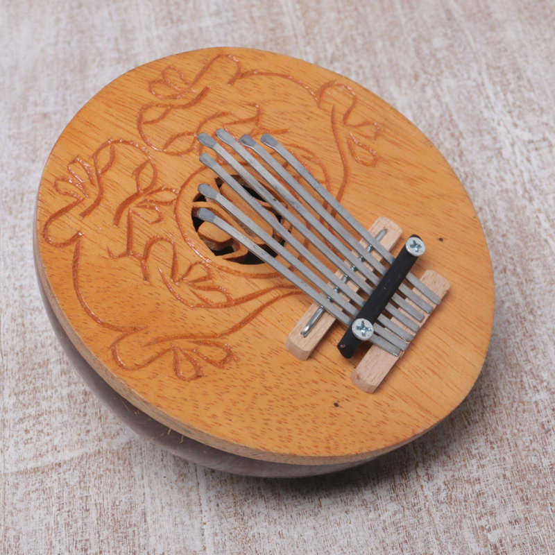 Red Barrel Studio® Gecko Melody et noix de coco Kalimba