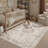 Machine Washable Vintage Oriental Area Rug With Non-slip Backing-1342880358