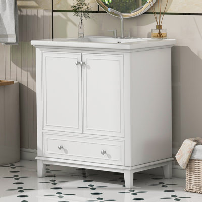 Gloria 30'' Single Bathroom Vanity With Ceramic Top