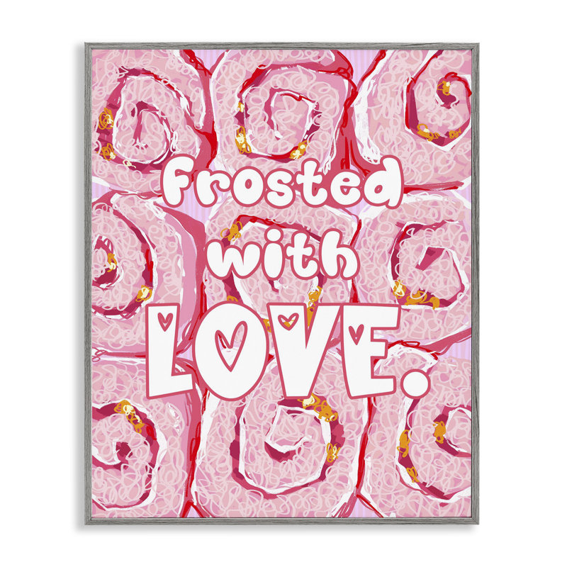 Giclée rose givrée avec amour, design par Ziwei Li, Estampe numérique Farmhouse, H 14 po x l 11 po