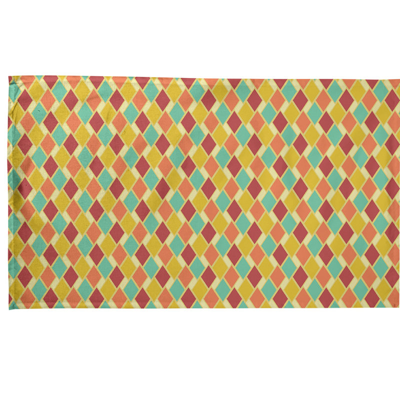 Mcguigan Tea Towel Kitchen Towel, Poly Twill, Yellow/Red