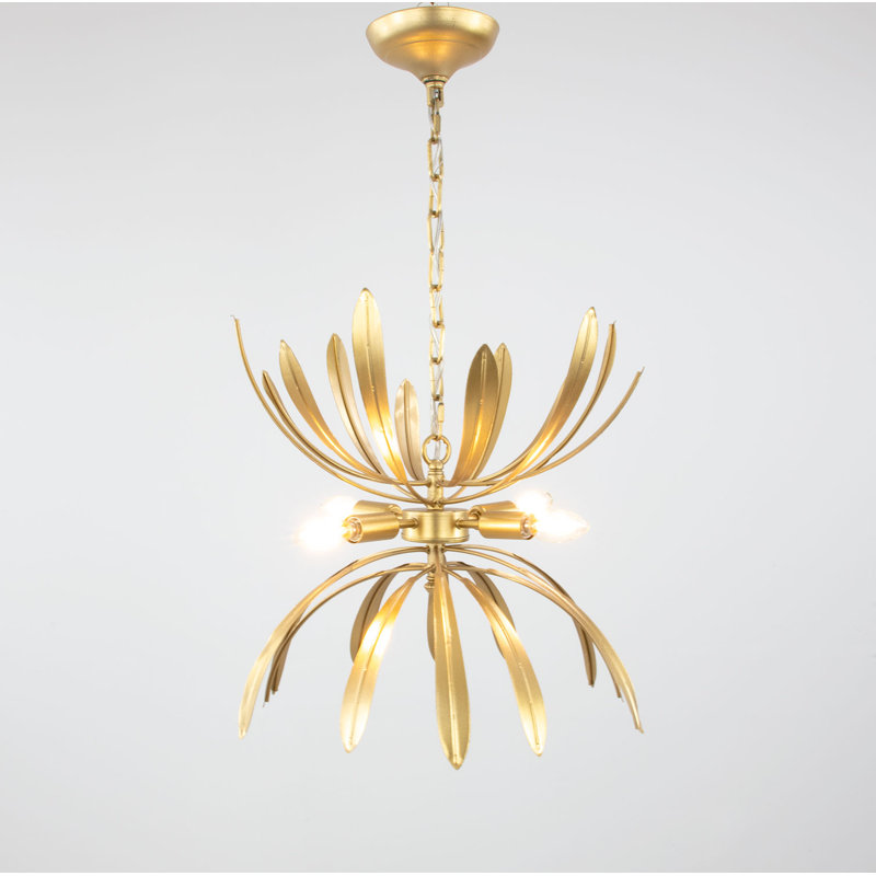 Lilly 4 - Light Chandelier, Gold