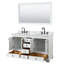 Ensemble de meuble-lavabo double 60 "avec miroir Deborah-40064812-80200769