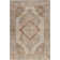 Oriental Machine Woven Polyester Area Rug in Rust/Beige