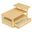 Table basse avec 1 tablette de rangement et 1 tiroir en rotin-414737223