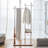 70" Industrial Coat Rack, Solid Wood & Silver Stainless Steel Clothing Rack, Double Layer Hanger For Coats, Hats, Bags, Shoes, Vintage Wood Grain (34.6" Wide)-74266321
