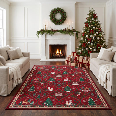 Geometric Washable Area Rug