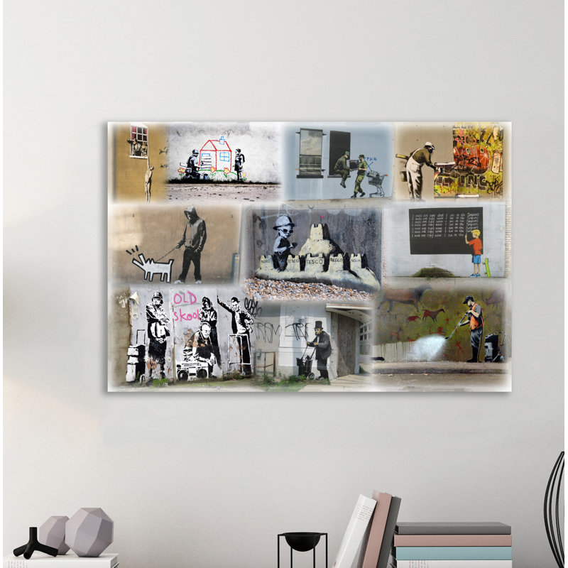 « color collage ii », reproduction d’impression sur toile tendue, H 12 po x l 18 po x P 1,5 po