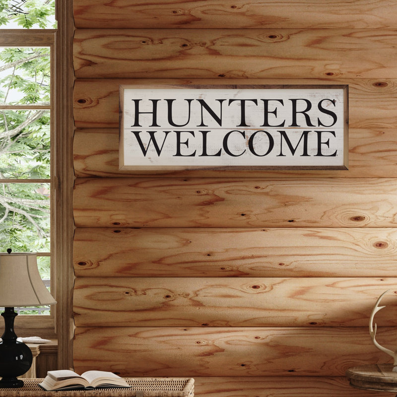 Hunters Welcome Whitewash, 4" H x 12" W