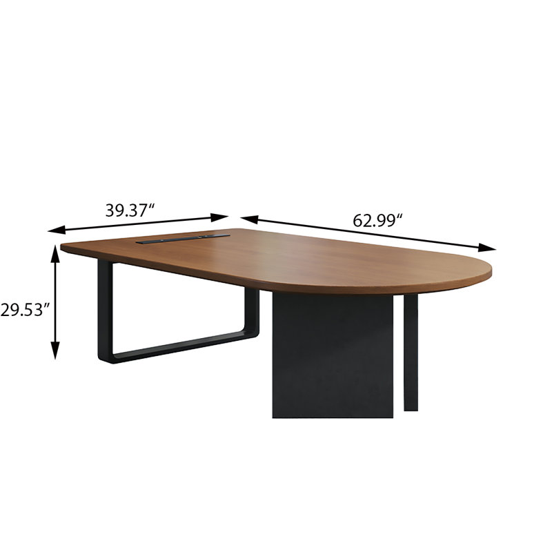 Table de conférence 62,99 "en bois massif minimaliste avec une douille multifonctionnelle