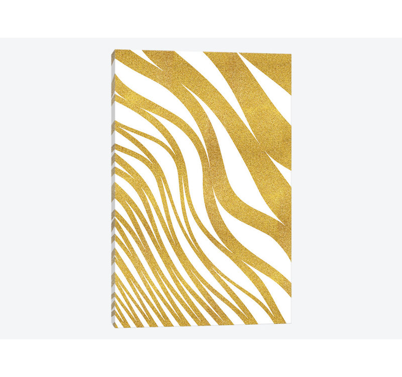 «Golden Wave», impression sur toile, H 18 po x l 12 po x P 1,5 po, Toile tendue, Pas de tapis