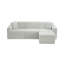 Canapé modulaire en flanelle de fourrure de lapin gris clair 4 pièces 4 pièces sans assemblage requis-1315840384