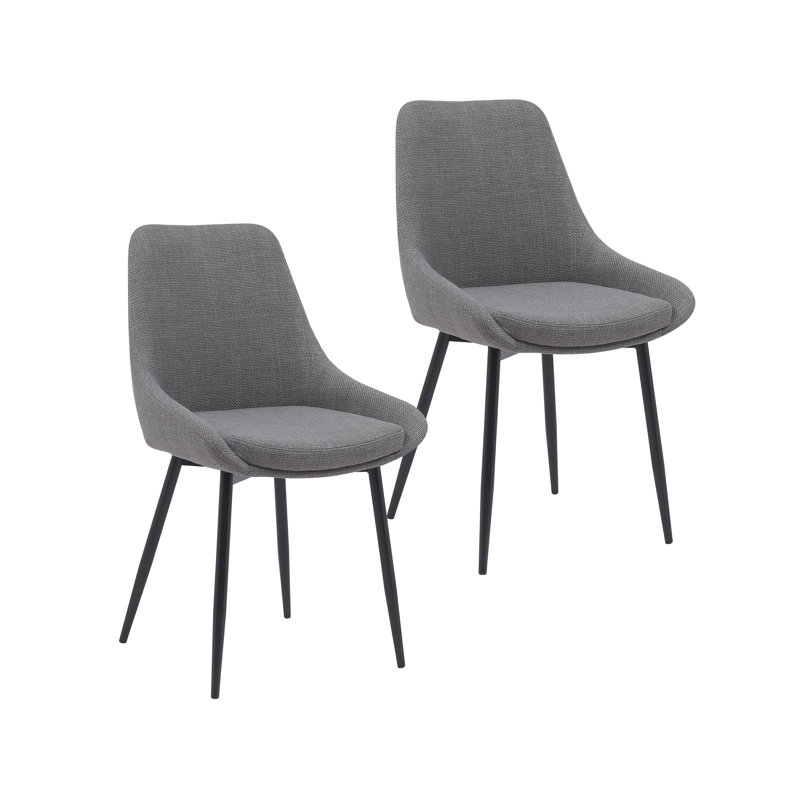Chaises de salle à manger Ventanna, Gris foncé