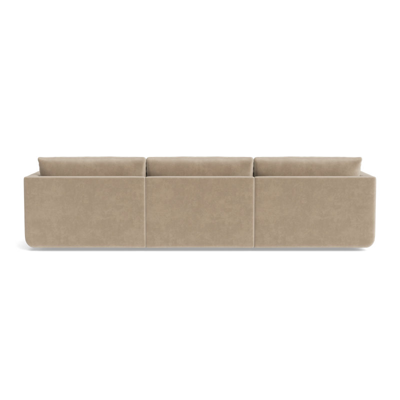 Eva Modular Sofa, Velvet - Beige