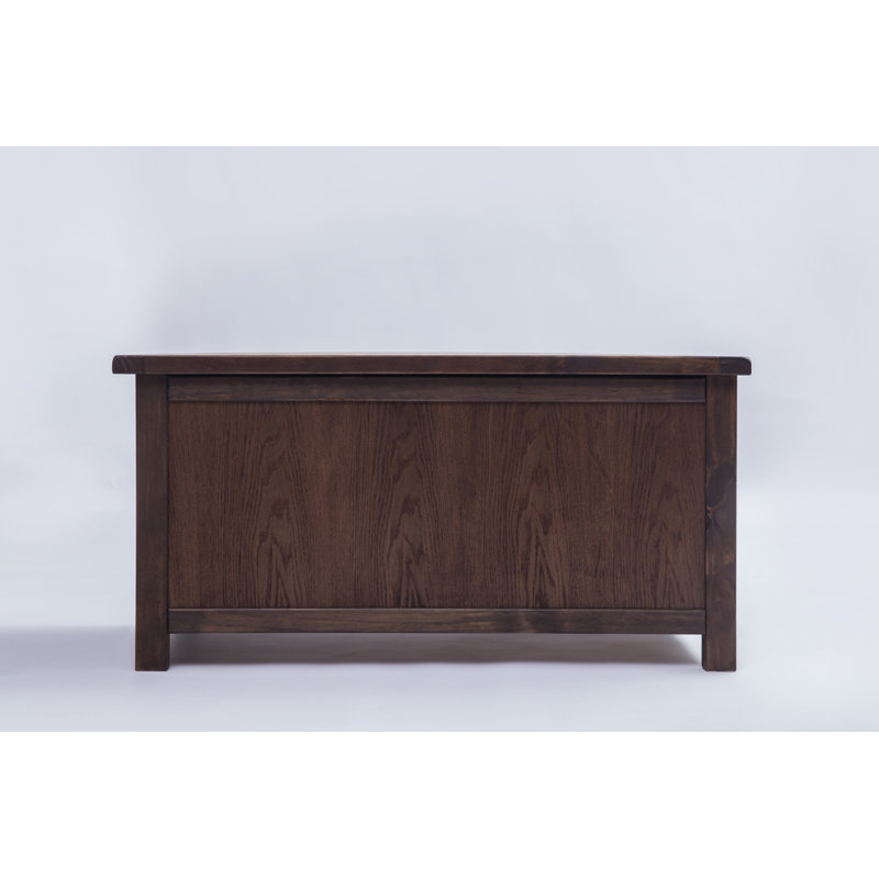 Wood Flip Top Storage Bench, Dark Coffee