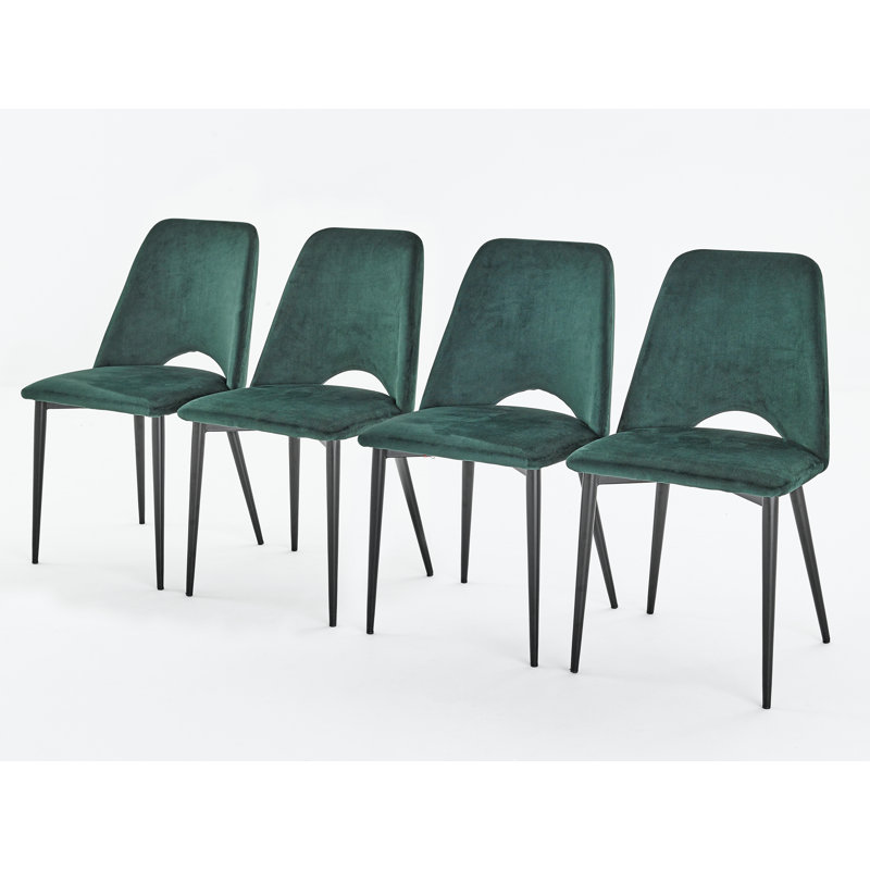 Kermit 48cm H Velvet Upholstered Parsons Chair, Green