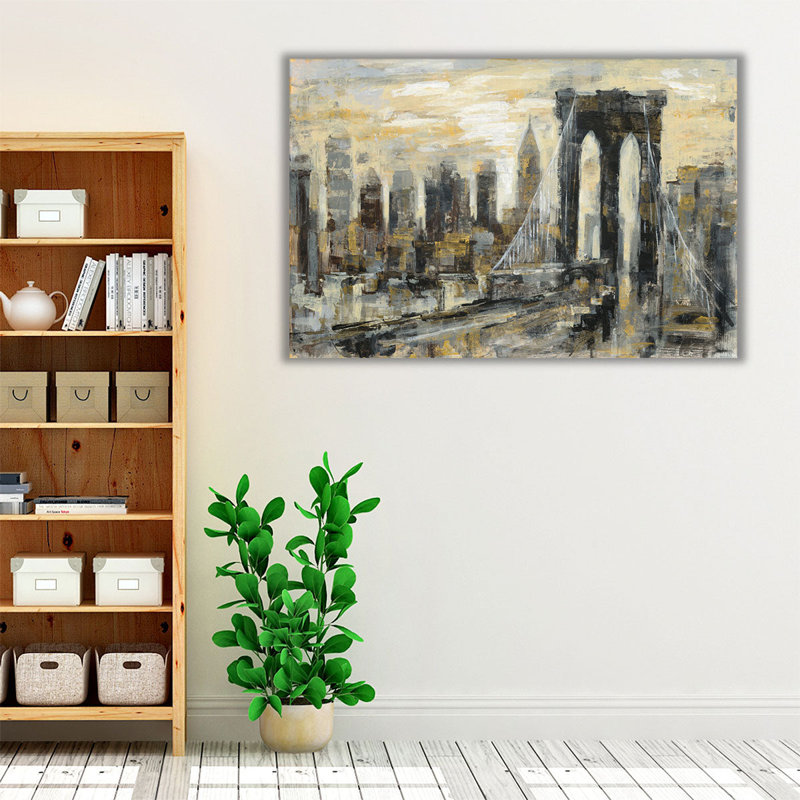 Pont de Brooklyn - reproduction d'art sur toile, H 40 po x l 60 po