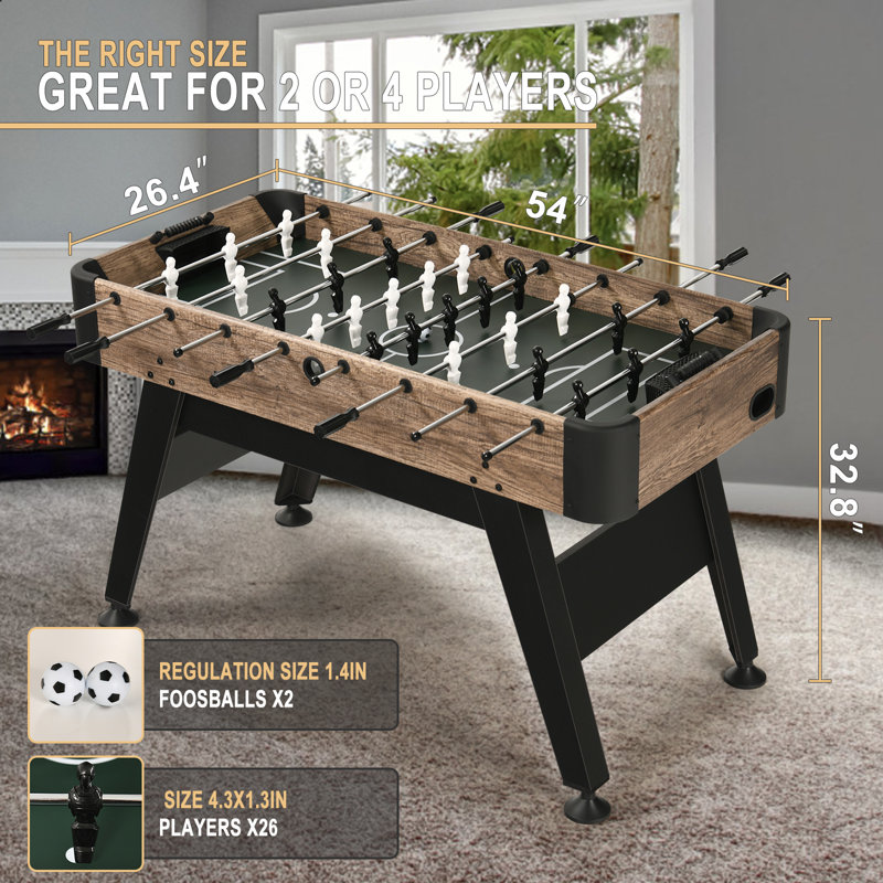 Table de soccer sur table avec table de soccer sur table de 54 po RayChee, Bois clair