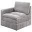 Modulaire moderne modulaire 5 pièces, 2 fauteuils à un accoudoir, 1 accoudoir sans accoudoirs, revêtement en suède, coussin triple couche, pour le canapé modulaire en graphite / tissu, siège à plateau-coussin, aspect classique-604332122