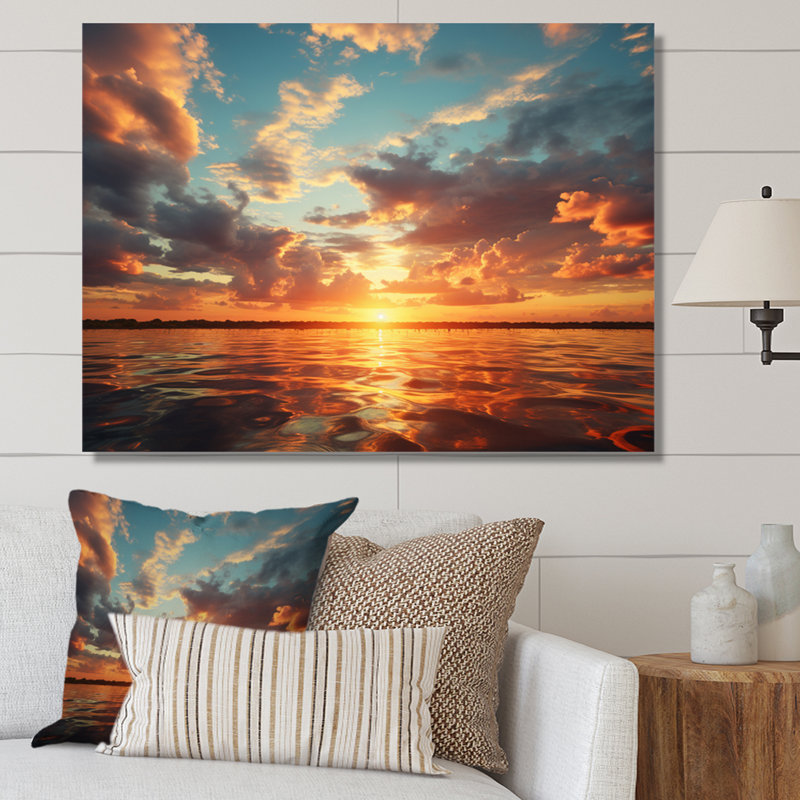«Blue Orange Sky Sky» sur impression sur toile, Toile tendue, H 24 po x l 32 po x P 1 po