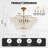 Kacee 6 - Light Crystal and Iron Tiered Chandelier