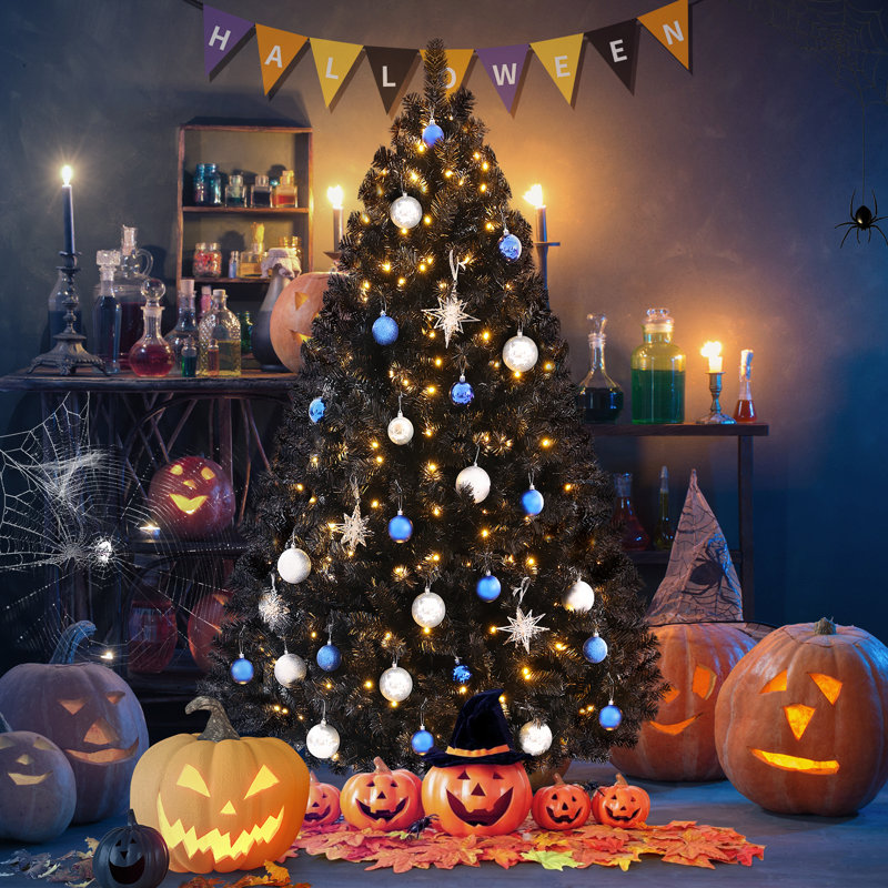 Kasir 72.05' Lighted Black Spruce Christmas Tree