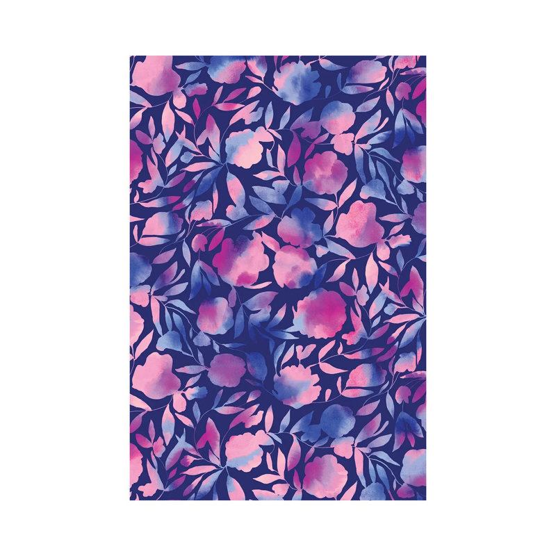 Watercolour Floral Papercut Blue Purple by Jacqueline Maldonado - Wrapped Canvas Print, 66.04 cm H x 45.72 cm W x 3.175 cm D