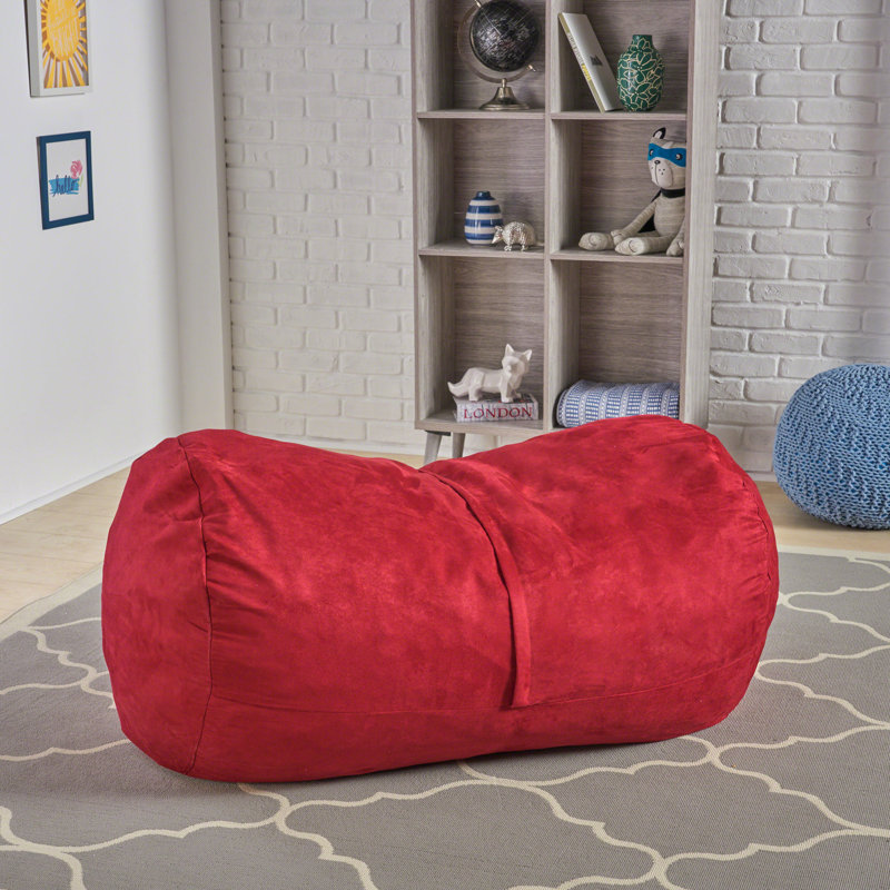 Gros fauteuil à billes et méridienne, Rouge