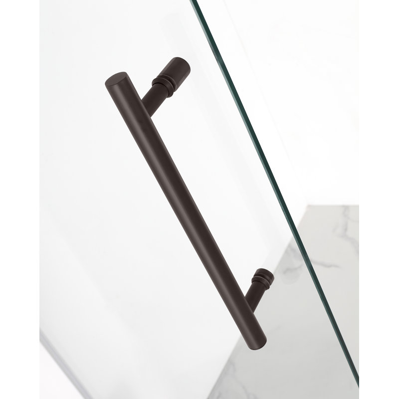 Nautis GS 47" x 72" Bronze Frameless Hinged Shower Door