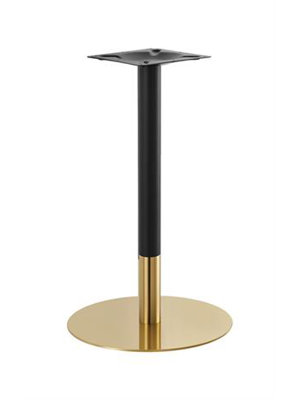 Base de table ronde en acier inoxydable de 23 po de hauteur à hauteur de barre pour l'intérieur