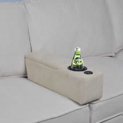 Smart Armrest 6" Wide Adjustable Sofa Armrest with LED Light and Wireless Charge Stand Seamlessly Fit Sectional Sofas
