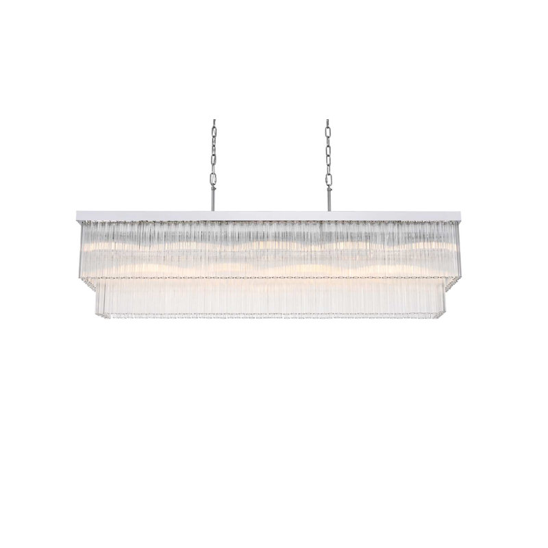 Lustre Harlow de 53 po en chrome, Chrome chrome