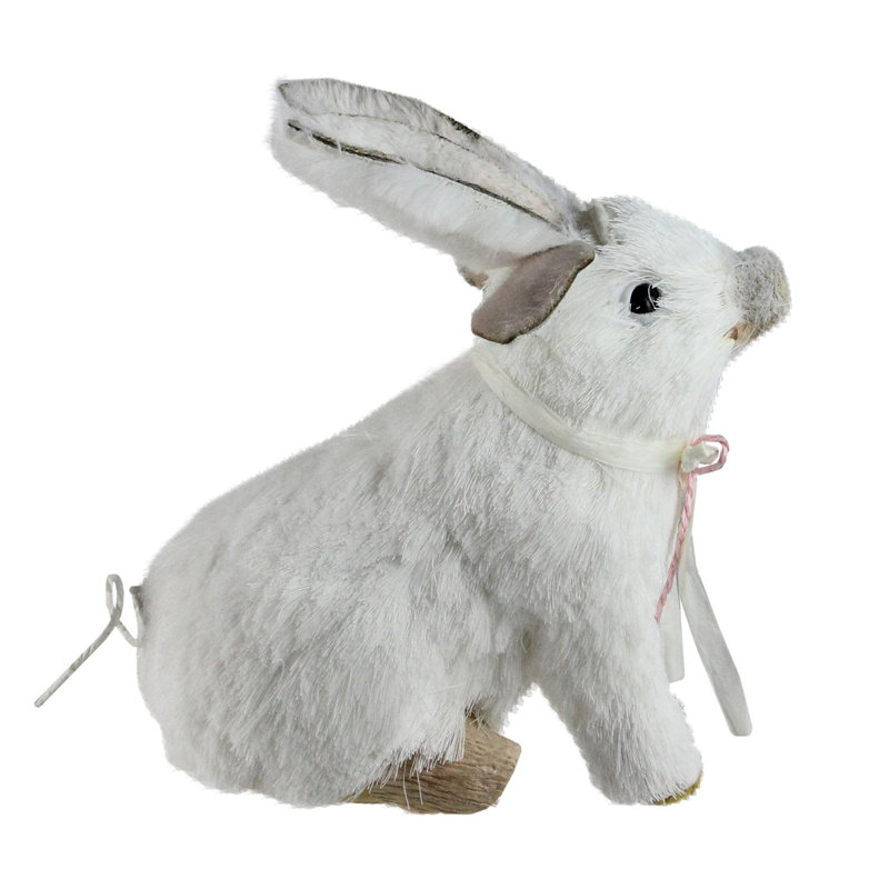 Figurine de printemps 7 po avec porcelet espiègle blanc