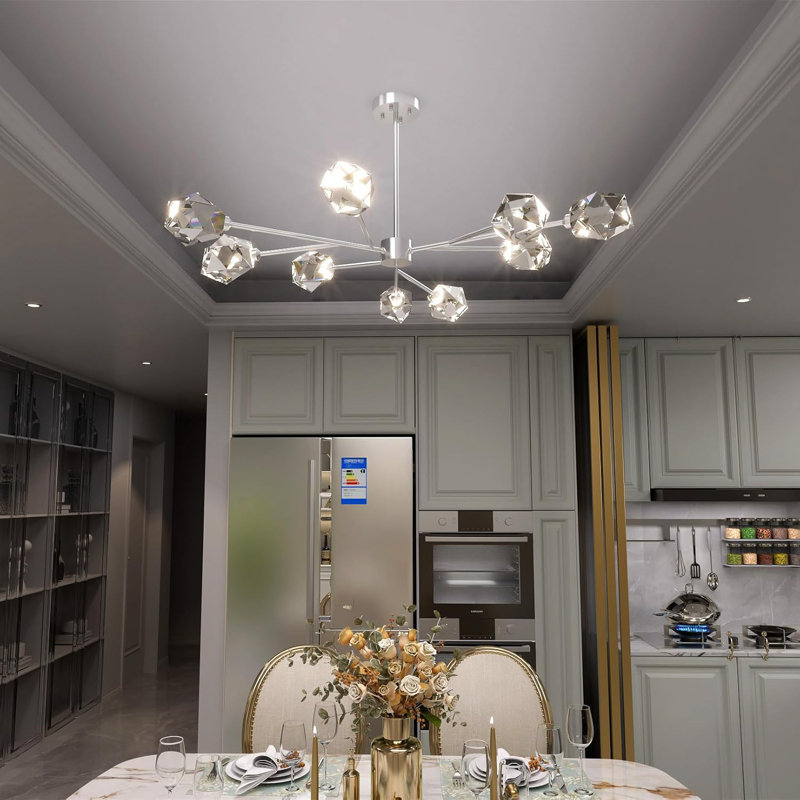 Markryan 9 - Light Crystal Dimmable LED Sputnik Modern Linear Chandelier