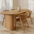 Burlywood Oval Solid Wood Dining Table-1181508700
