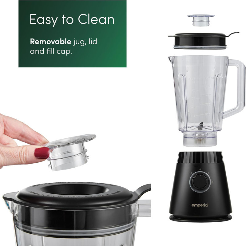 Emperial Blender Smoothie Maker - 1.5L Jug Blender with 2 Speed Settings & Pulse Function - 600W