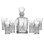 Dublin Crystal 7 Piece Spirits Decanter 10oz & Shot Glass 2oz Set