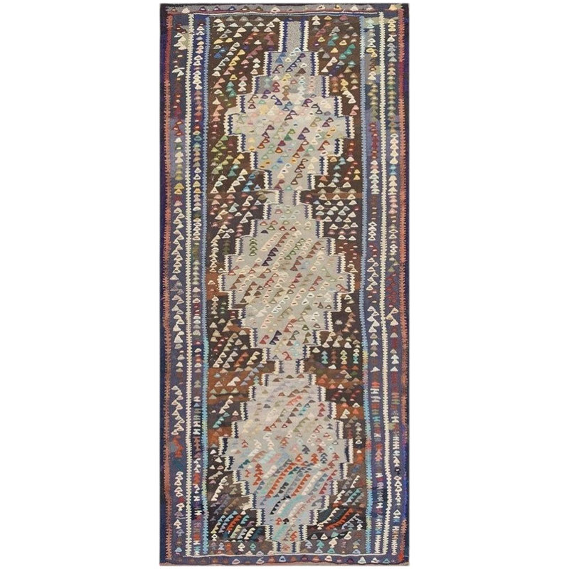 Tapis de couloir style campagnard turc 1930