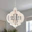 Lustre géométrique en bois 5 lumières Lazlo