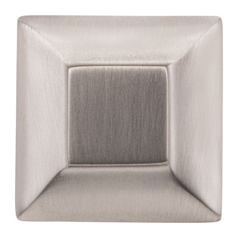 Alston 1 5/16" Length Square Knob, Brushed Satin Nickel