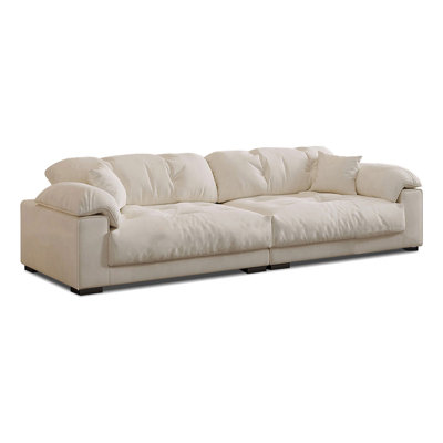 Coussin de canapé blanc modulaire en polyester Fourseat